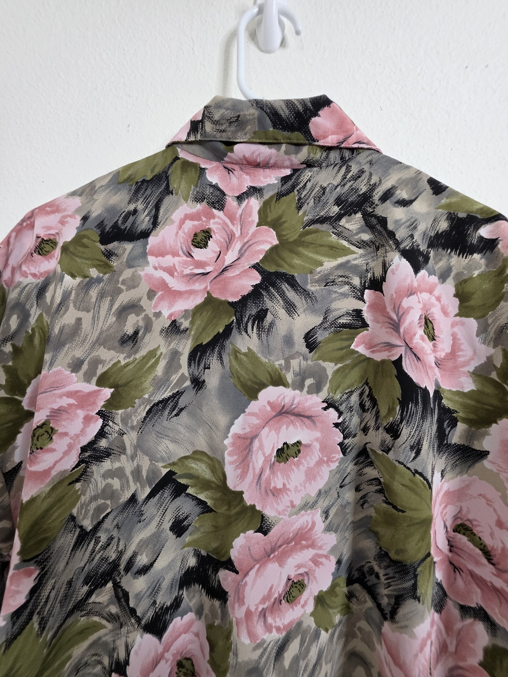 Vintage Joan Walters Womens Floral Short Sleeve Button Down Shirt Top Size L - Picture 8 of 12